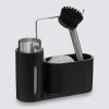 Organiseur évier avec distributeur 150ml, Noir