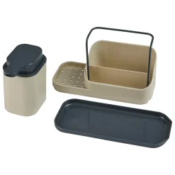 Organiseur évier avec distributeur 300ml, Beige