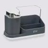 Organiseur évier avec distributeur 300ml, Gris