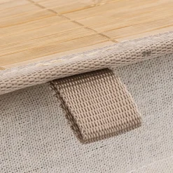 Panier à linge 60L - Bambou, Noir