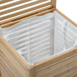 Panier à linge 65L, Bambou