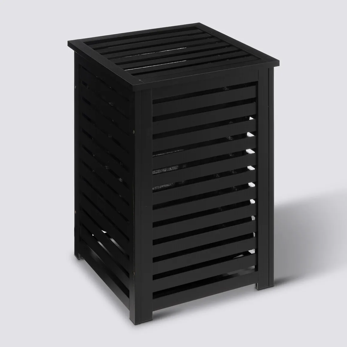 Panier à linge 65L, Bambou noir
