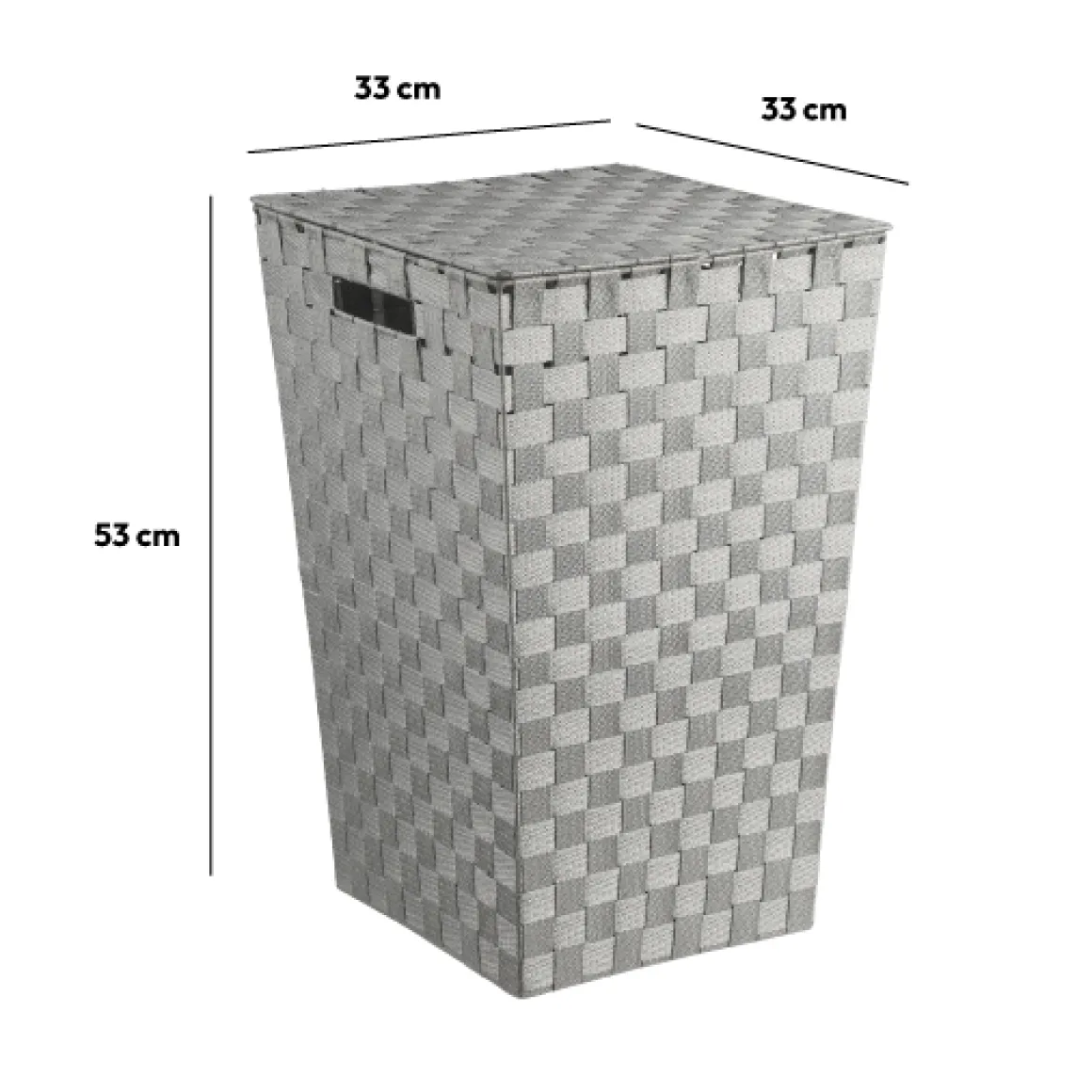 Panier à linge 30L bisauté, Gris clair