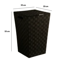 Panier à linge 30L bisauté, Noir
