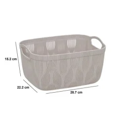 Panier à linge, l.28,7 cm, Beige