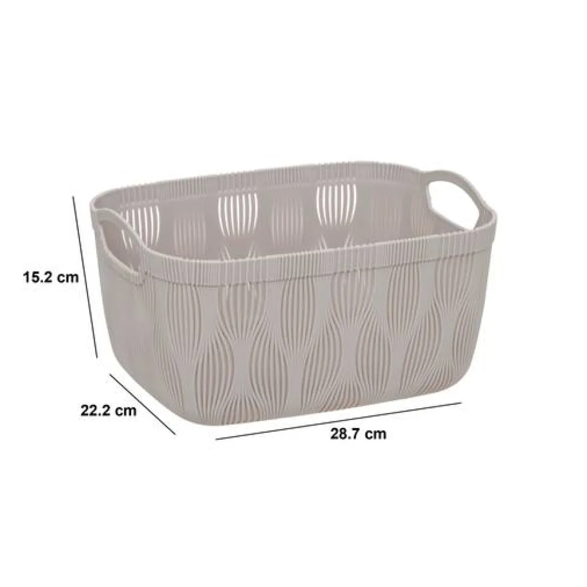 Panier à linge, l.28,7 cm, Beige