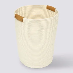 Panier à linge 80L, Ivoire