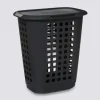 Panier à linge plastique 63L, Gris