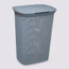 Panier à linge plastique 57L, Gris