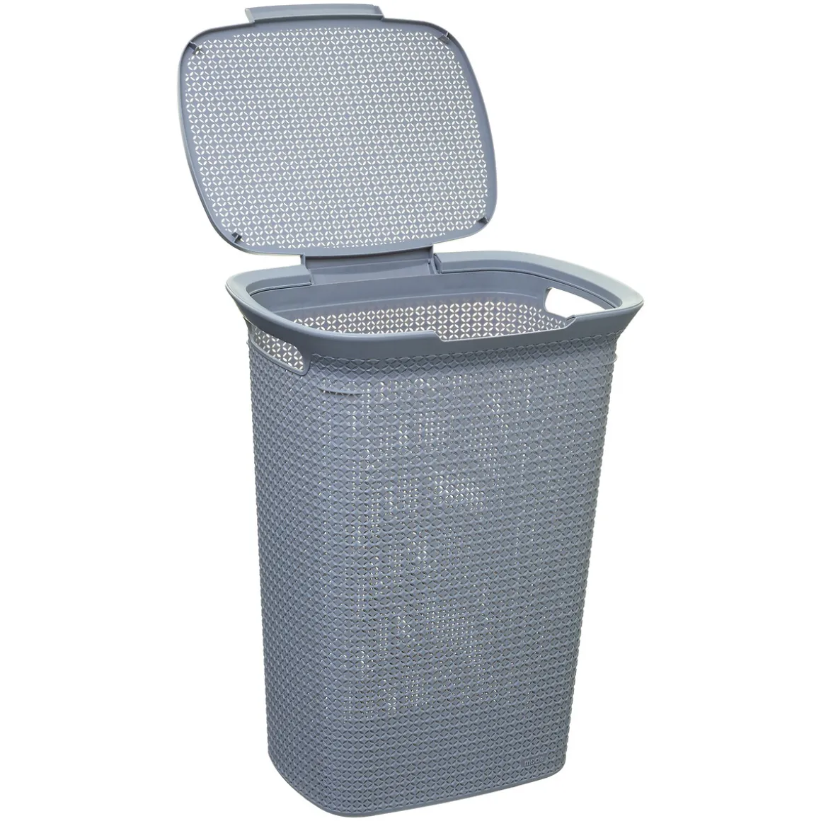 Panier à linge plastique 57L, Gris