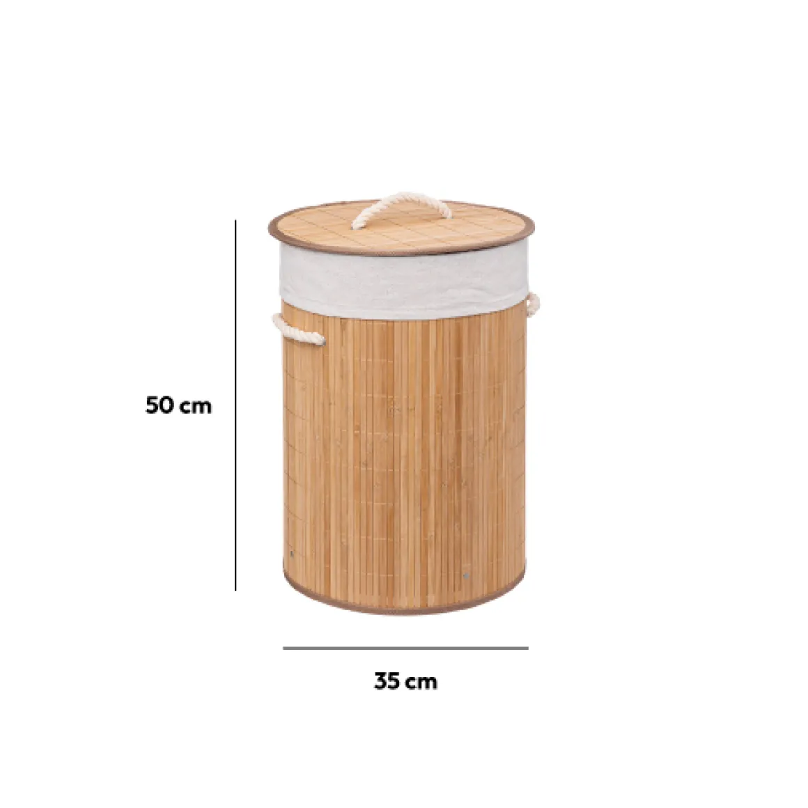 Panier à linge rond, 48L