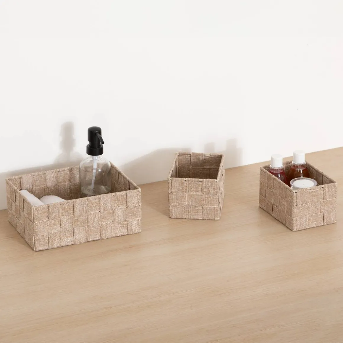 Panier, 3 produits, Beige