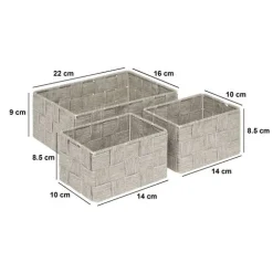 Panier, 3 produits, Beige