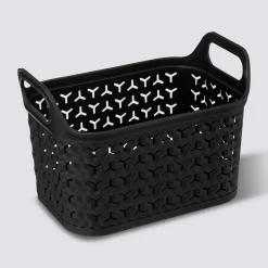 Panier ajouré plastique 4L, Noir
