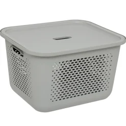 Panier avec couvercle 13,9L, Lin