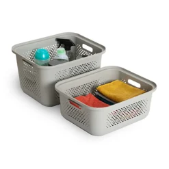Panier avec couvercle 13,9L, Lin