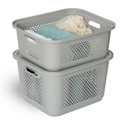 Panier avec couvercle 19,6L, Lin