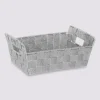 Panier de rangement bisauté, Gris