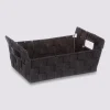 Panier de rangement bisauté, Noir