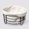 Panier en acier 25cm - Beige, Noir