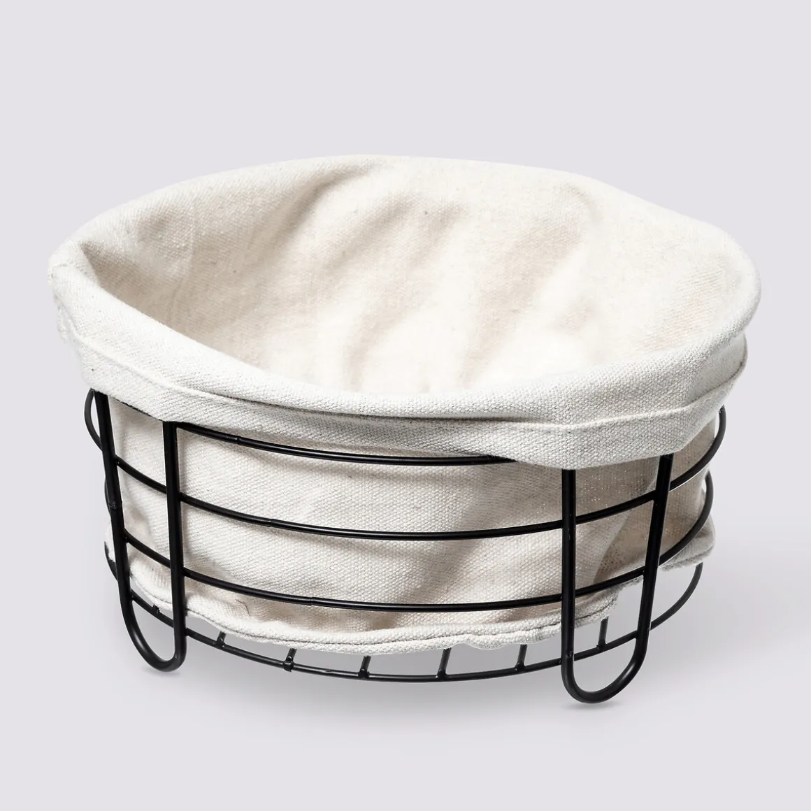 Panier en acier 25cm - Beige, Noir