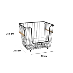 Panier en métal empilable, Grand format