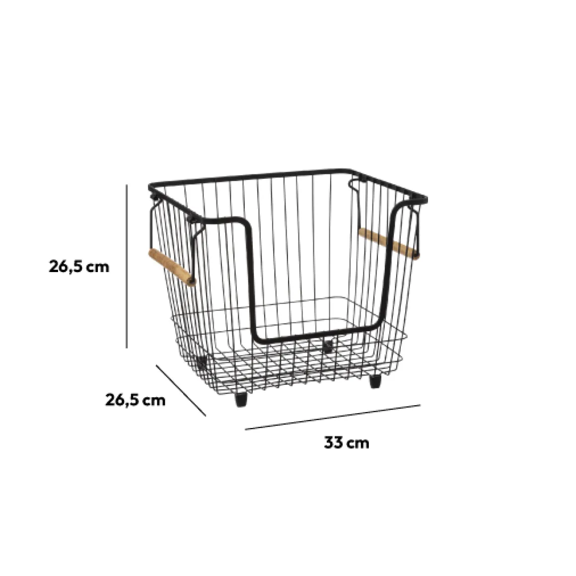 Panier en métal empilable, Grand format