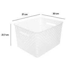 Panier en plastique 19L, Blanc