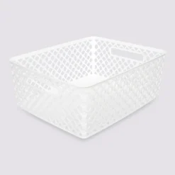 Panier en plastique 11L, Blanc