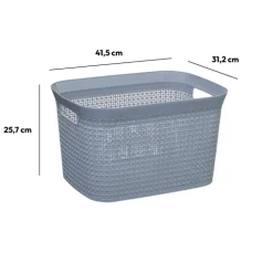 Panier en plastique 25L, Gris