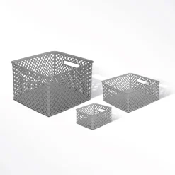 Panier en plastique 11L, Gris