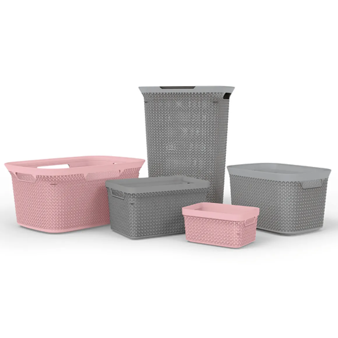 Panier en plastique 17L, Gris