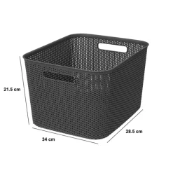 Panier en plastique 19L, Gris anthracite