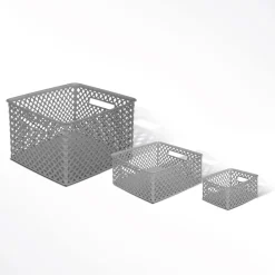 Panier en plastique 4L, Gris
