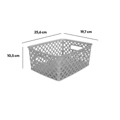 Panier en plastique 4L, Gris