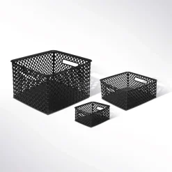 Panier en plastique 11L, Noir
