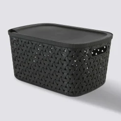 Panier en plastique 6,7L, Noir