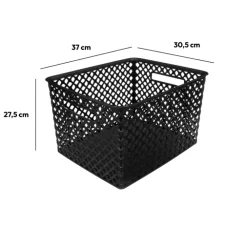 Panier en plastique 19L, Noir