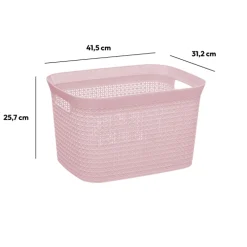 Panier en plastique 25L, Rose