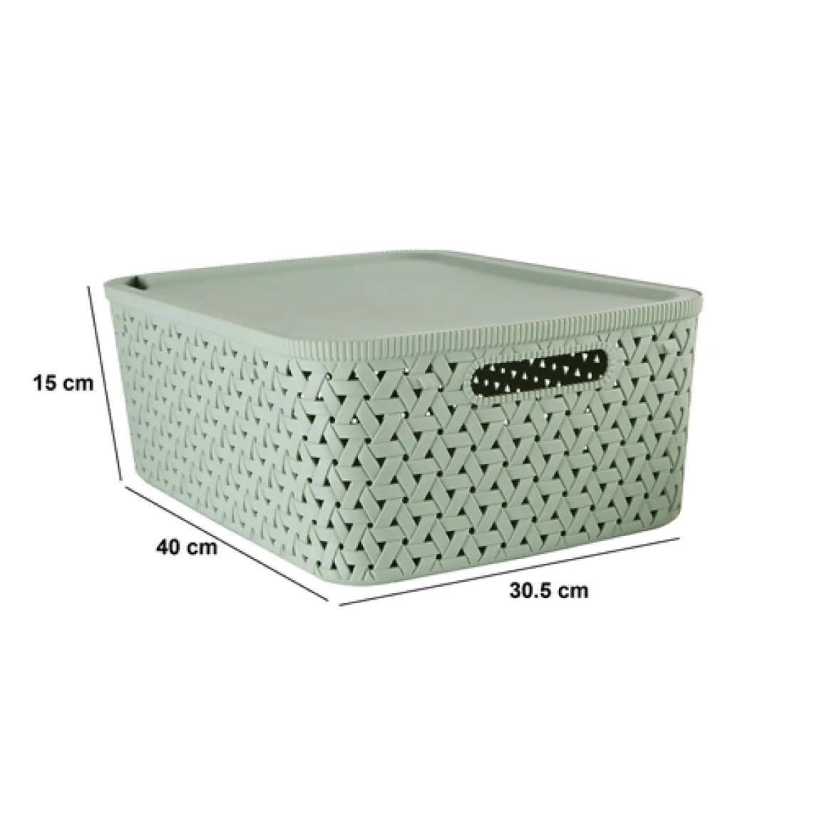 Panier en plastique 15L, Sauge