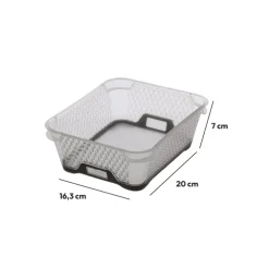 Panier en plastique 2,2L -Taupe
