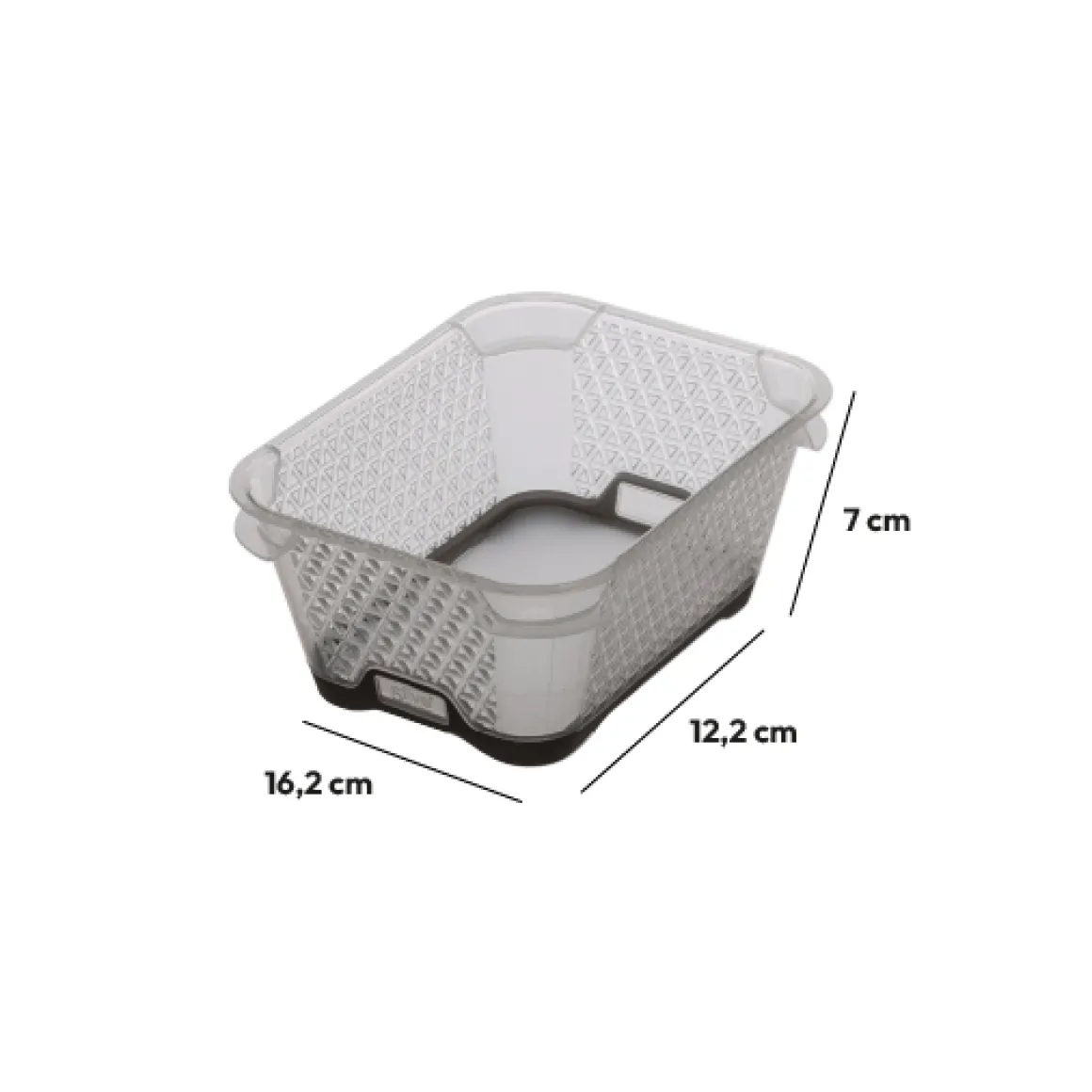 Panier en plastique 1,3L -Taupe