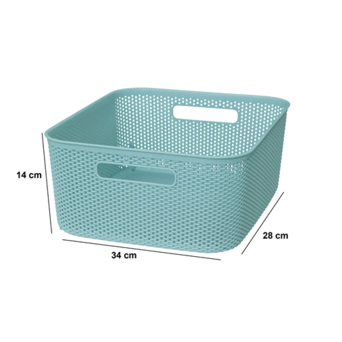 Panier en platique 11L, Bleu artic