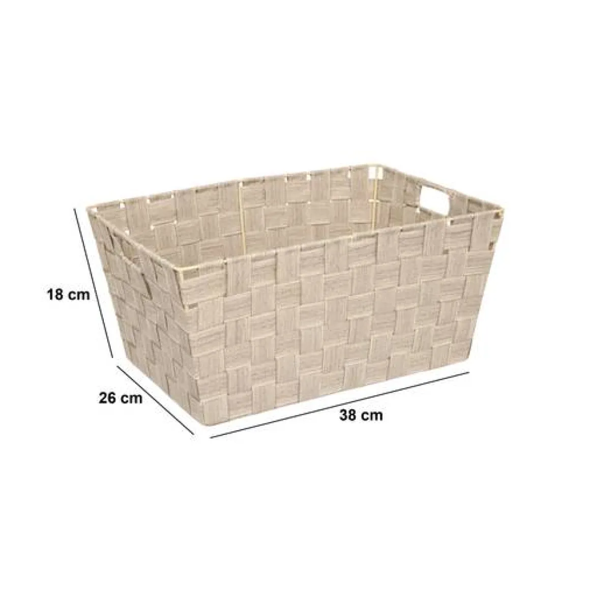 Panier, L.38 cm, Beige