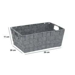 Panier, l.28 cm, Gris