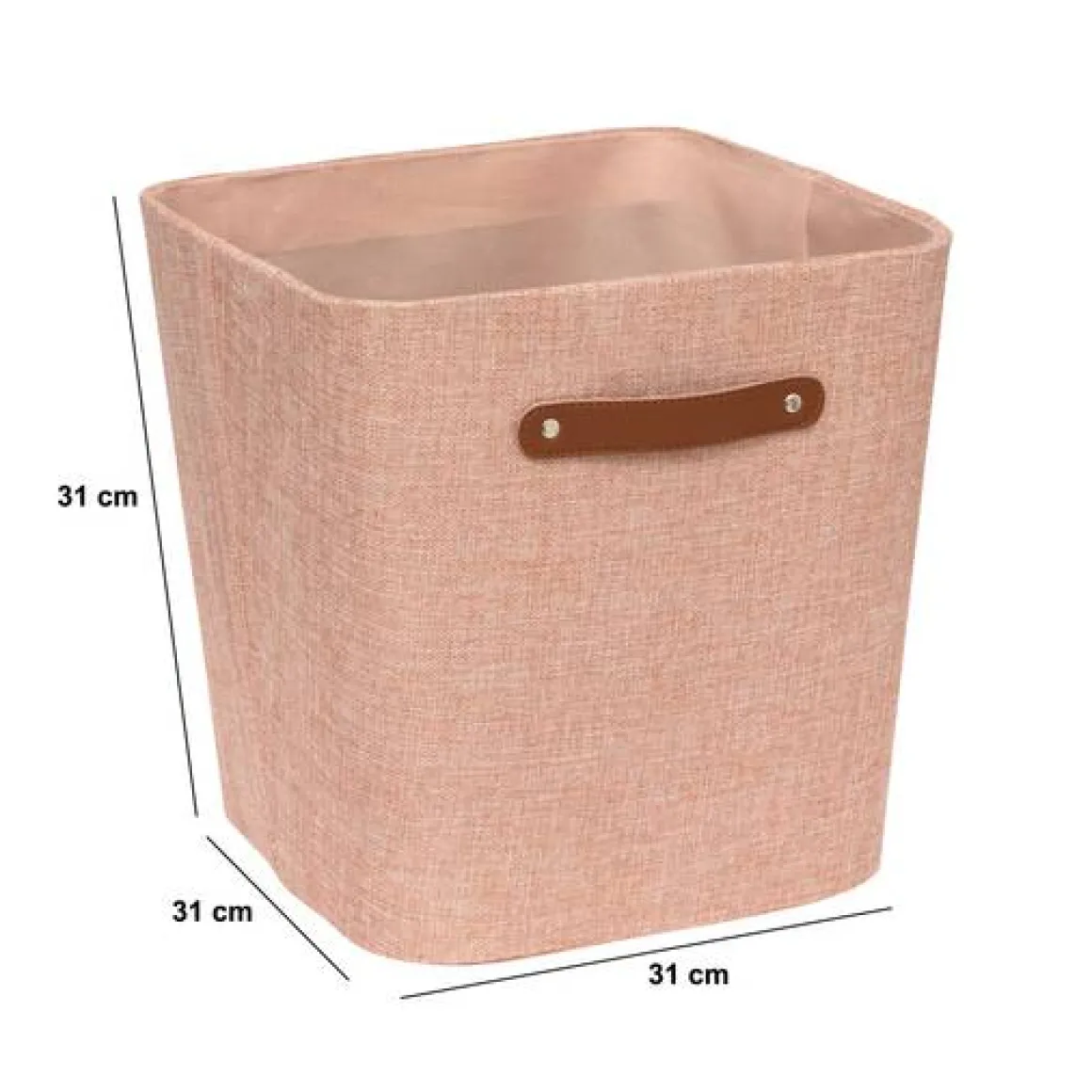 Panier, l.31 cm, Rose Clair