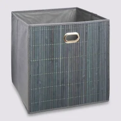 Panier latte bambou 31x31cm, Gris