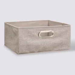 Panier tissu 31x15 cm, Beige chiné
