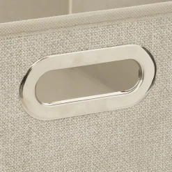 Panier tissu 31x15 cm, Beige chiné