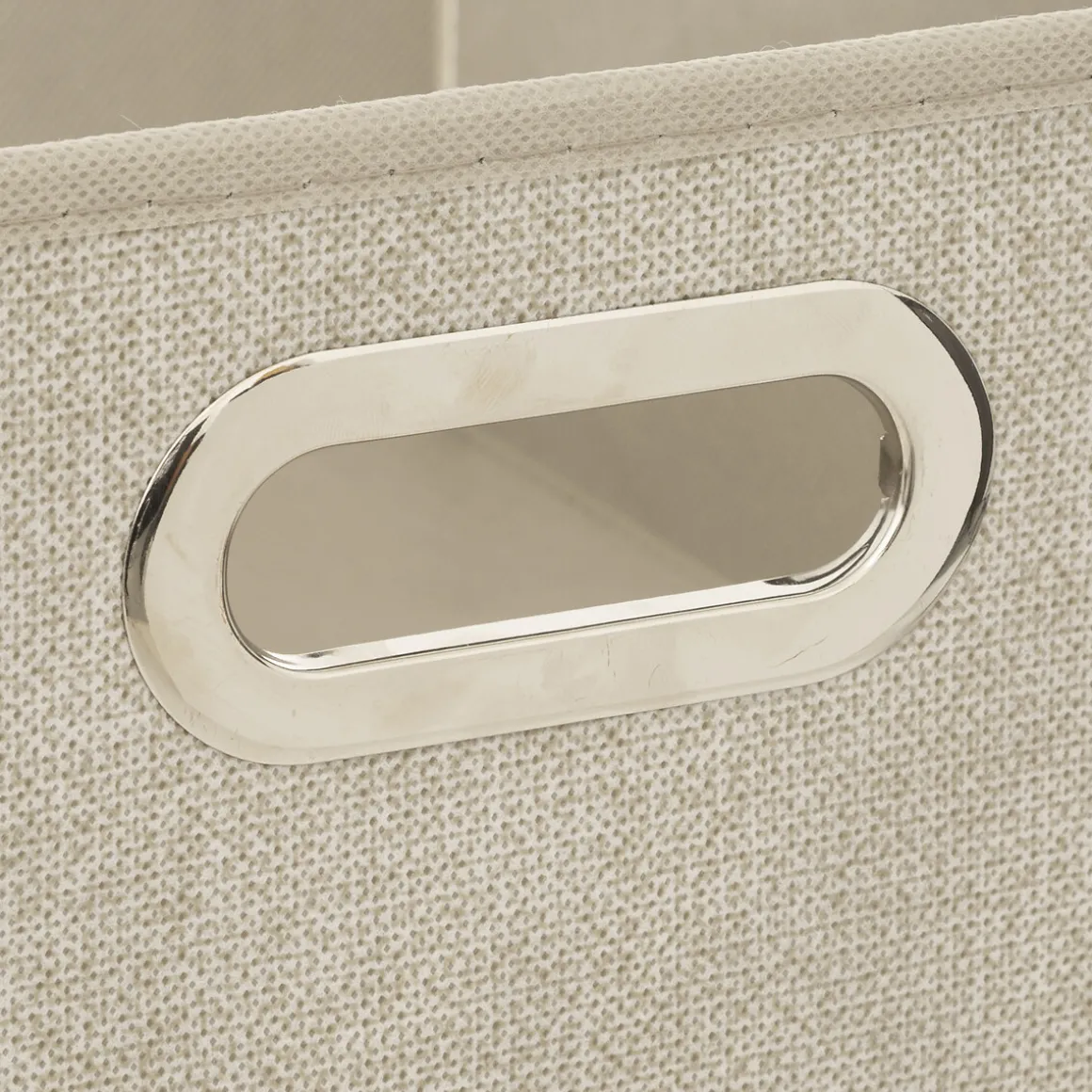 Panier tissu 31x15 cm, Beige chiné